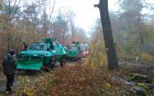 Räumpanzer am 6. November im Treburer Wald. Foto: Peter Illert