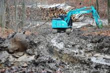 keine Unterbrechnung der Arbeiten trotz ungünstiger Witterung