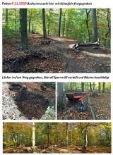 4.11.2020 Schäden Mountainbike Trail 1