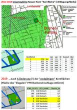 5 Ursprungs Kernfläche und geänderte